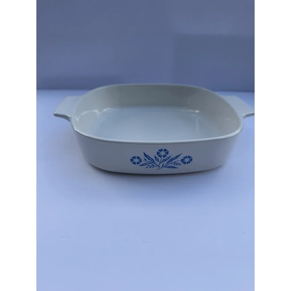 CorningWare Cornflower Blue Floral Casserole Vintage Dishes